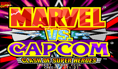Marvel Vs. Capcom: Clash of Super Heroes (Euro 980112) Title Screen